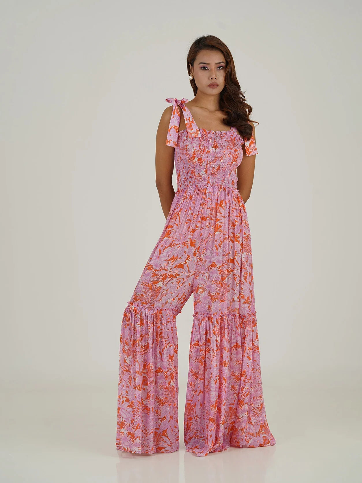 Orange and purple savana jumpsuit