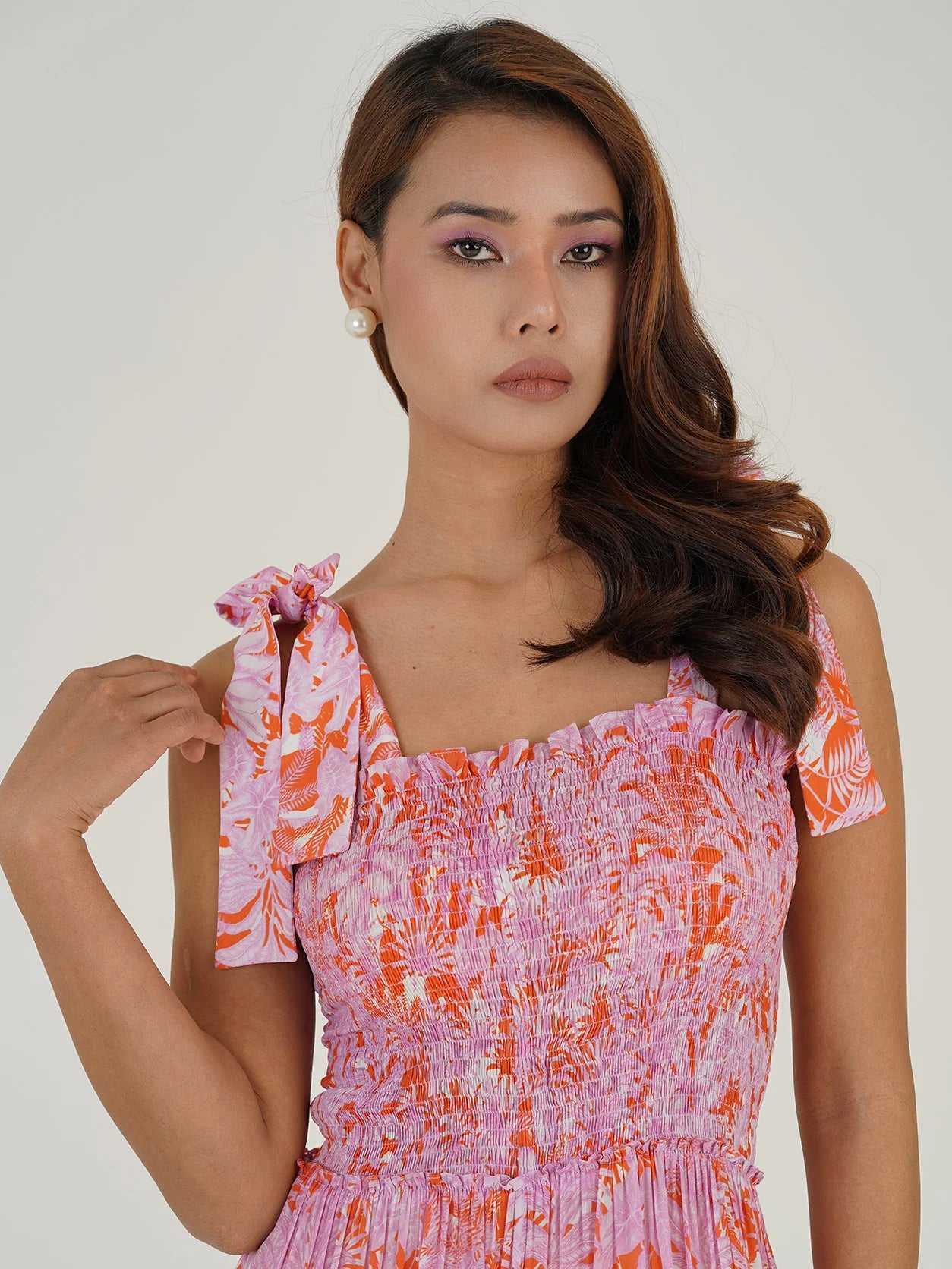 Orange and purple savana jumpsuit
