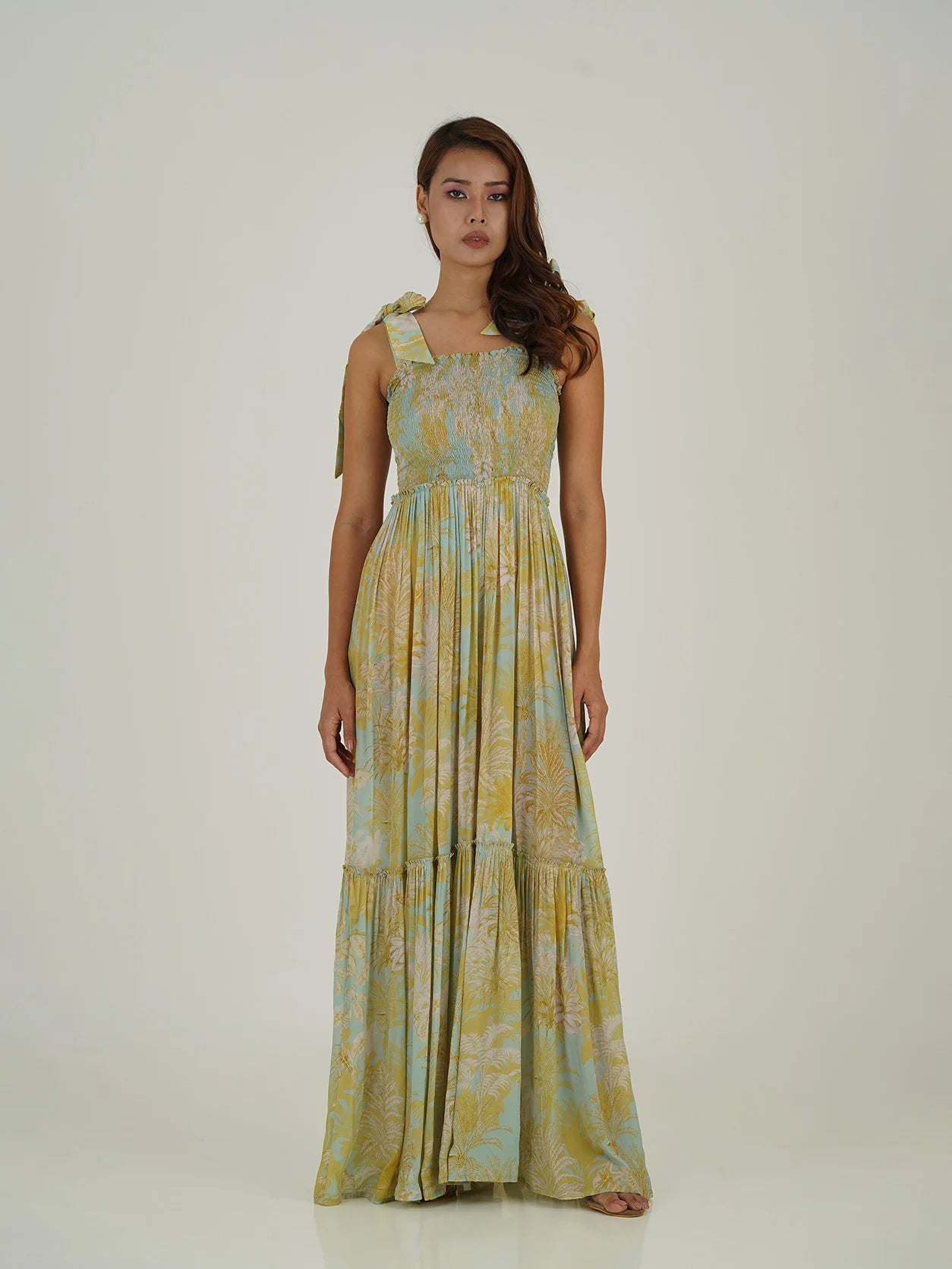 Green and yellow savana jumpsuit