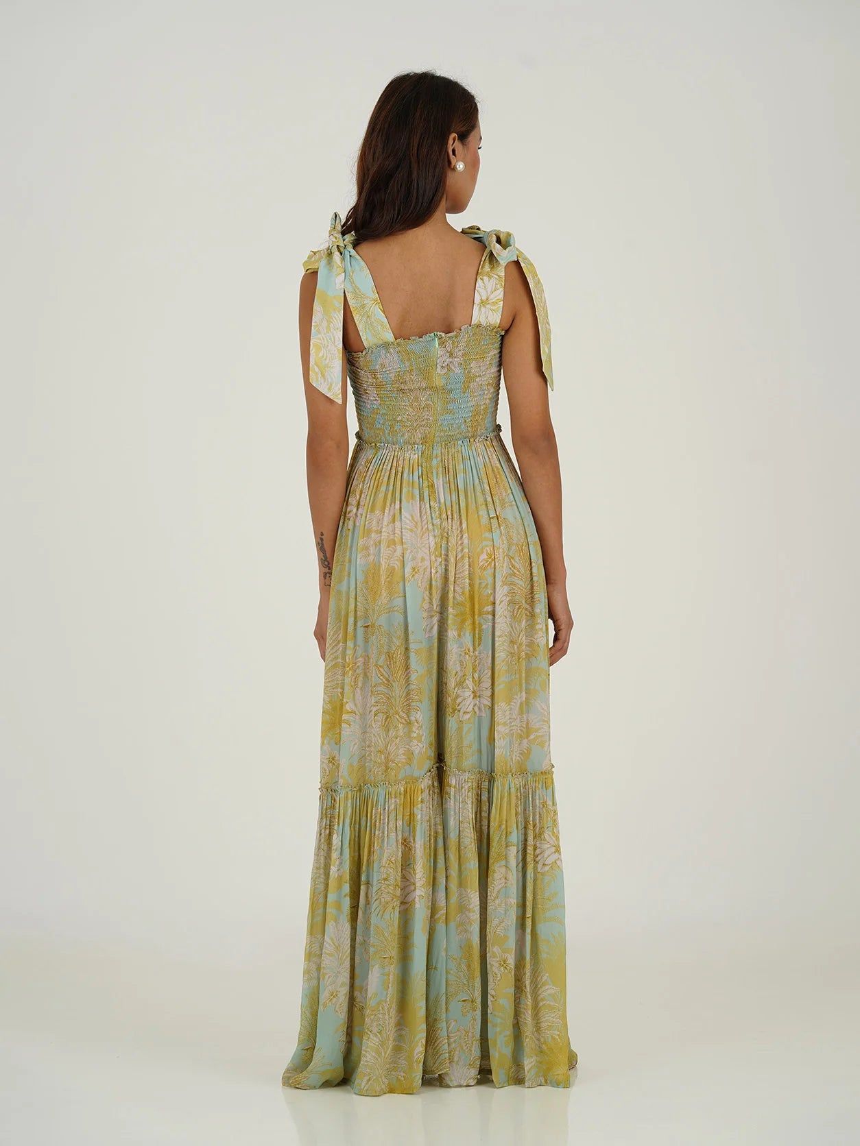 Green and yellow savana jumpsuit