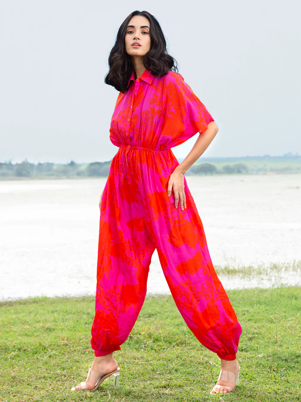 Pink Flora Jumpsuit