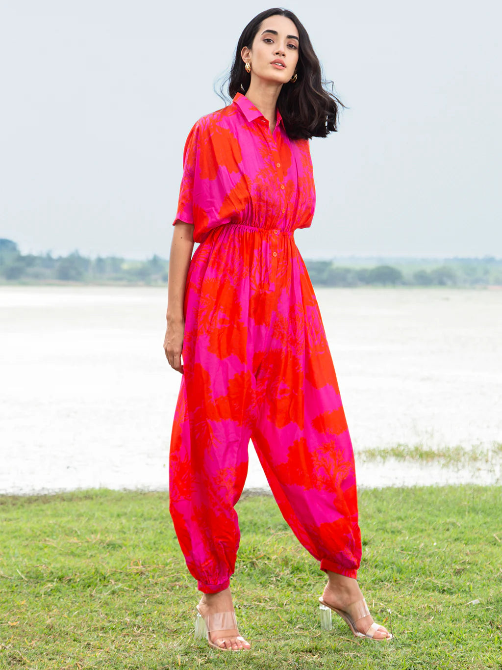 Pink Flora Jumpsuit