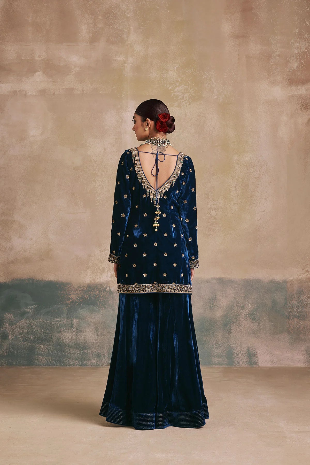 Mehtab Velvet Gharara Set