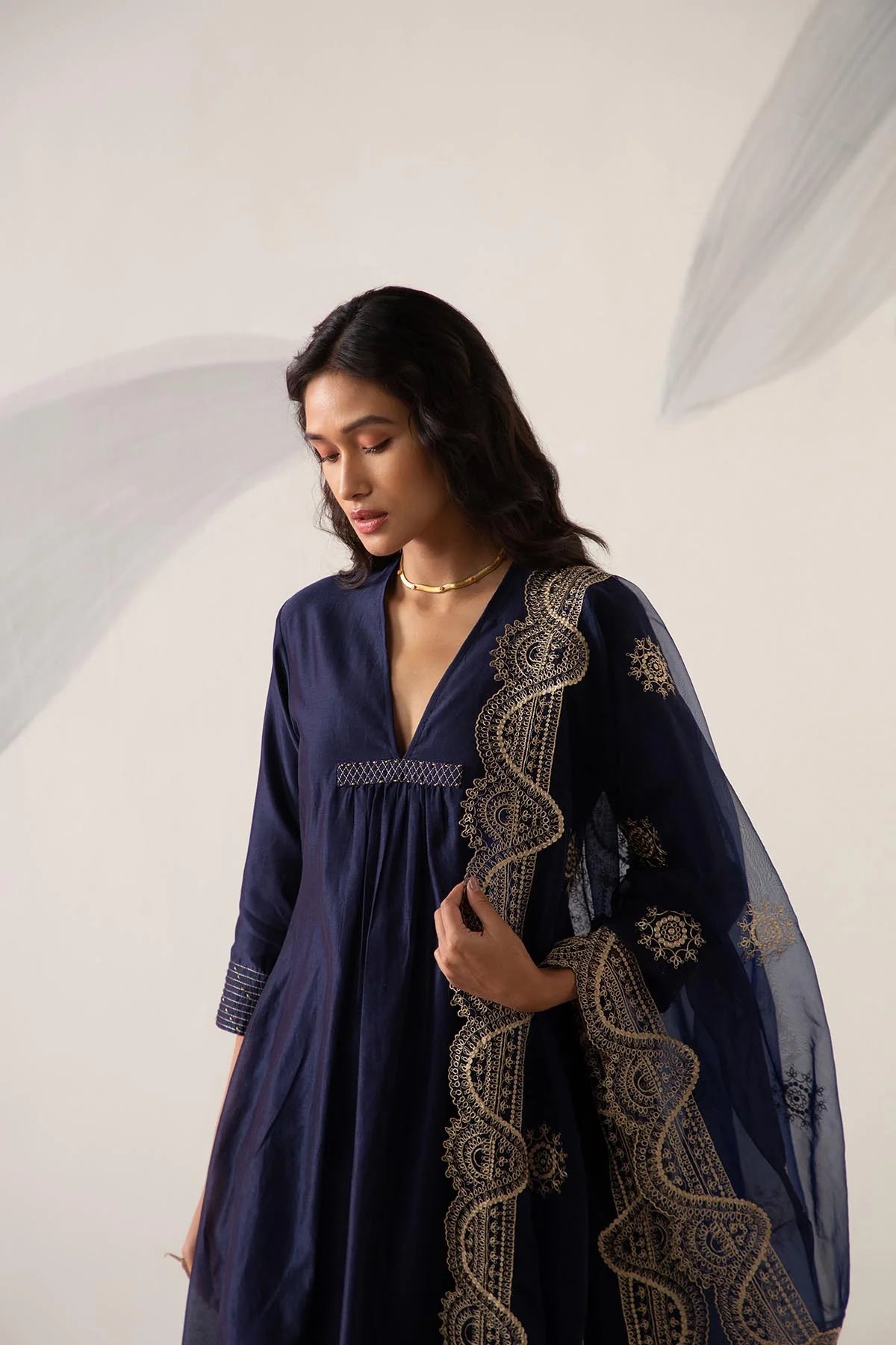 Silk Chanderi Zari Kurta Set
