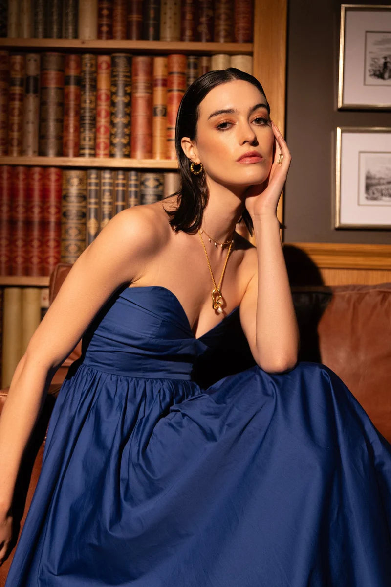 Azure Grace Midi Dress