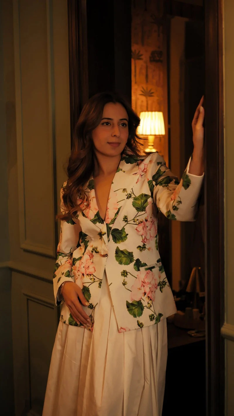 Lily Charm Blazer Skirt Set