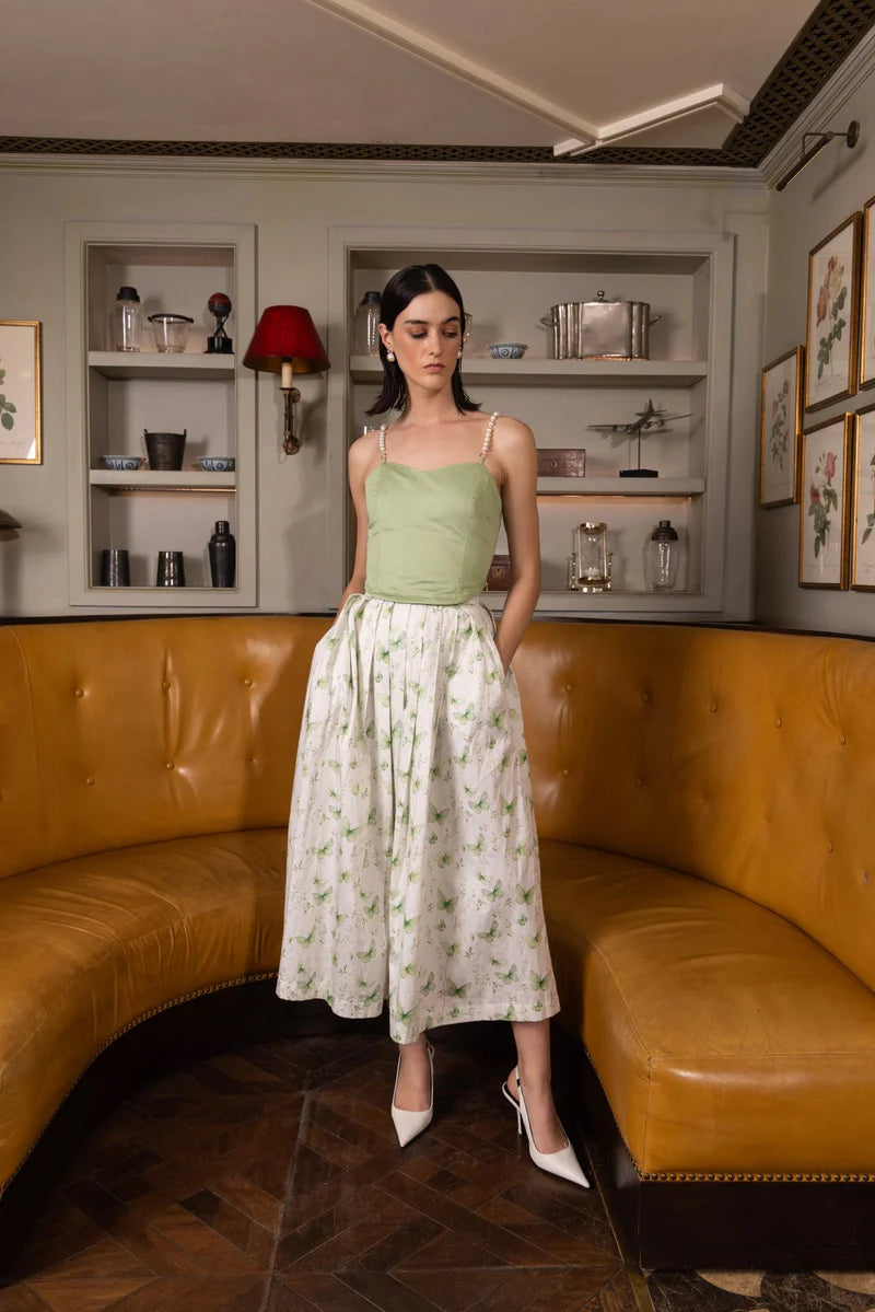 Sage Bloom Skirt Set